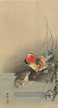 Oiseau œuvres - canards mandarin Ohara KOSON oiseaux